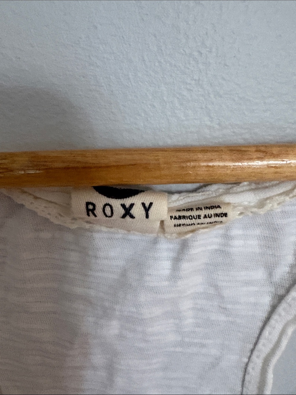 Roxy White Racerback Linen-Feel Tank - Picture 2 of 3